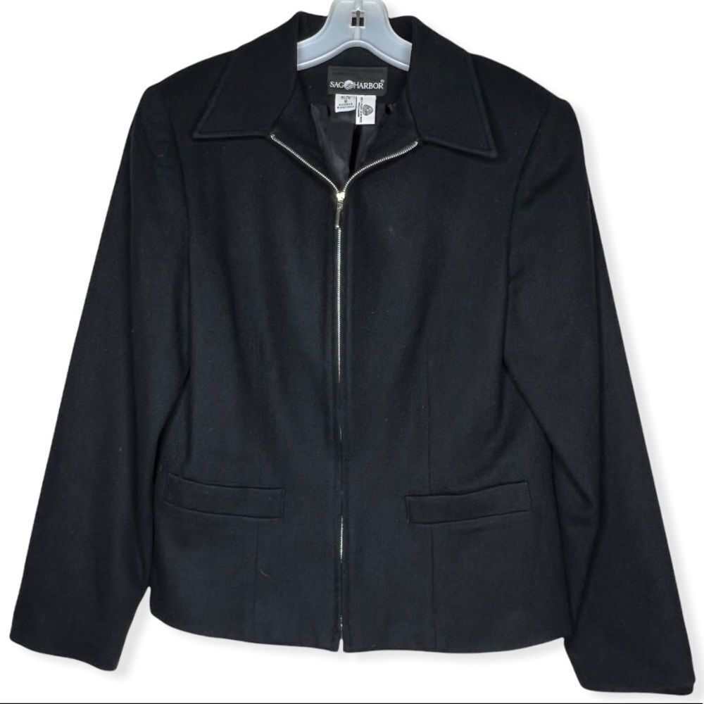 Vintage Sag Harbor‎ Black Wool Jacket